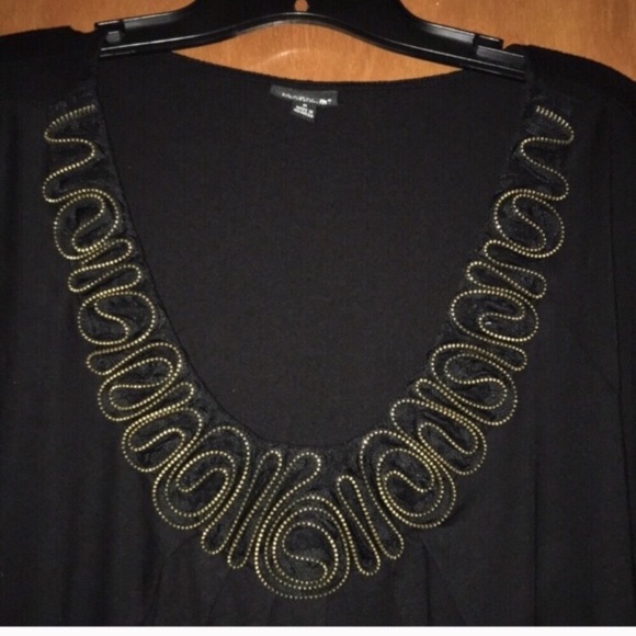 Allen B. by Allen Schwartz Top w/Beaded Ruffles - Picture 3 of 5